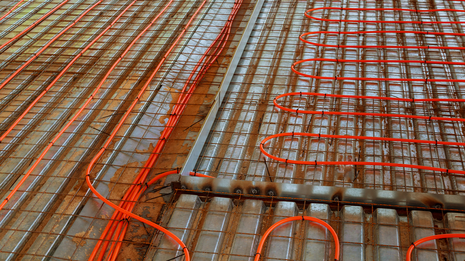 Floor heating system for bathroom remodel