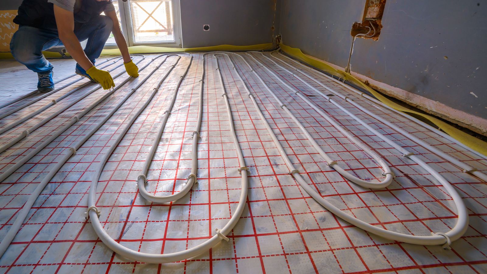 Heated Floors Being Installed