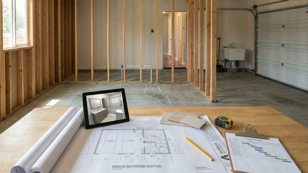 Garage Bathroom Addition Contractor in Houston