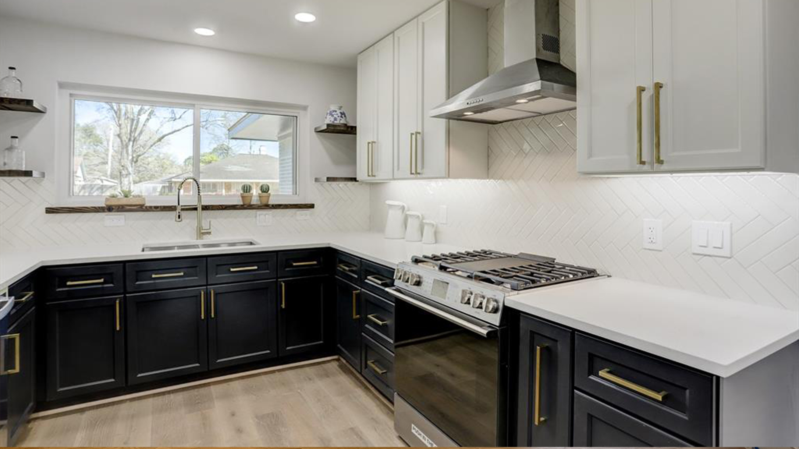 HL Remodeling Black and Gold Kitchen Remodel in Houston
