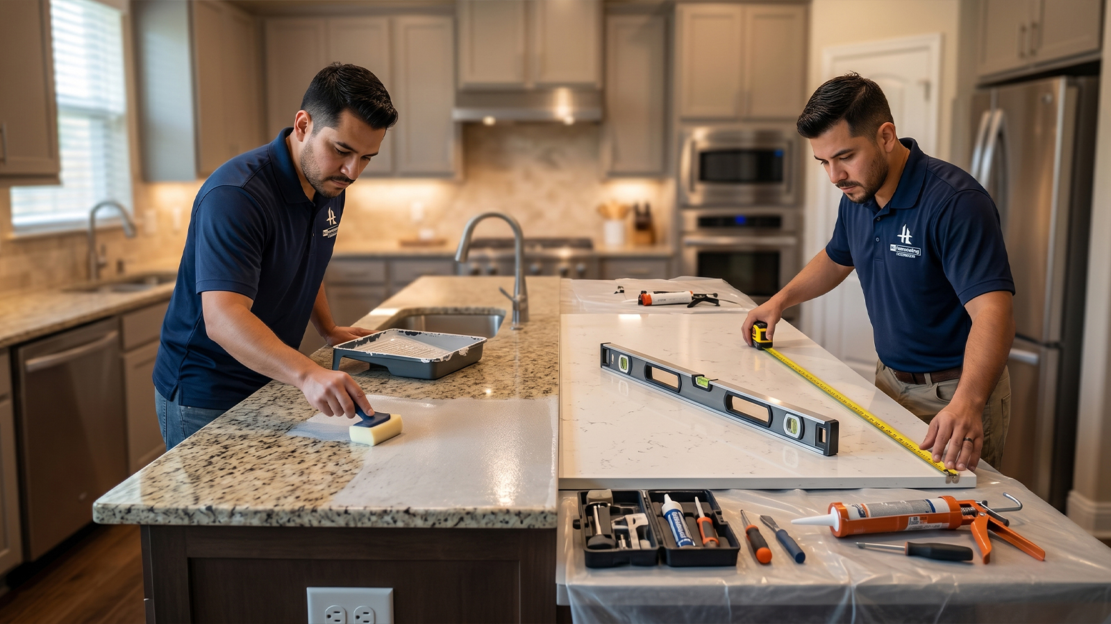The Refinish vs. Replace Kitchen Countertops Comparison At a Glance
