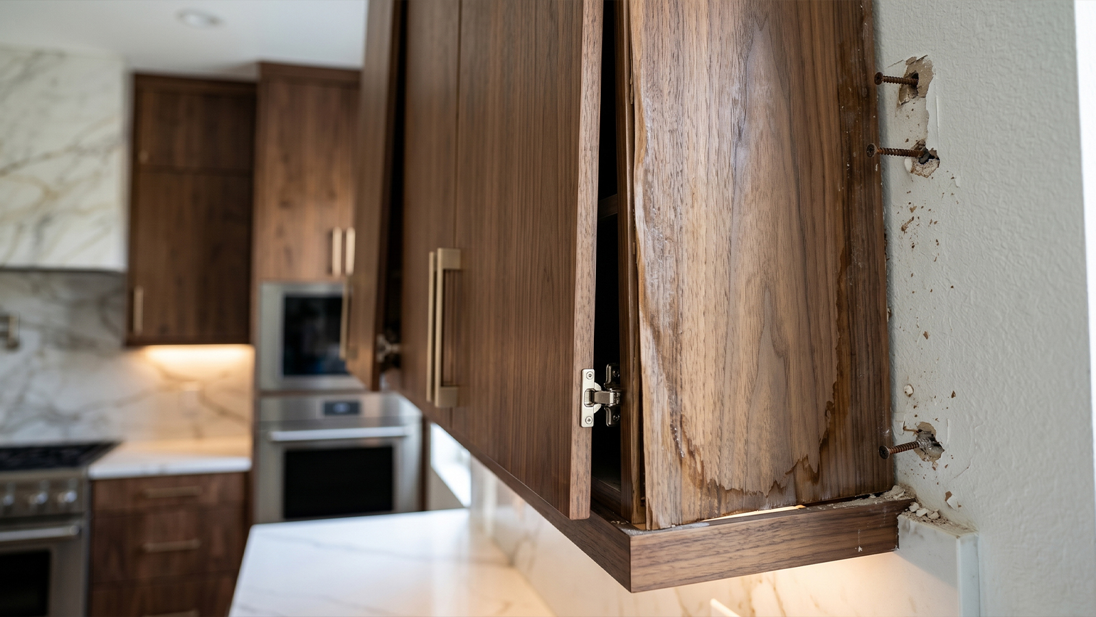 Kitchen Cabinet Falling Apart in Briarpark in Houston
