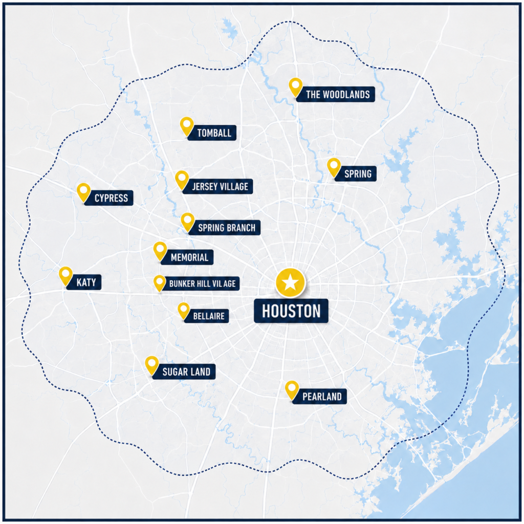 Service Locations Around Houston Bathroom Remodeling HL Remodeling