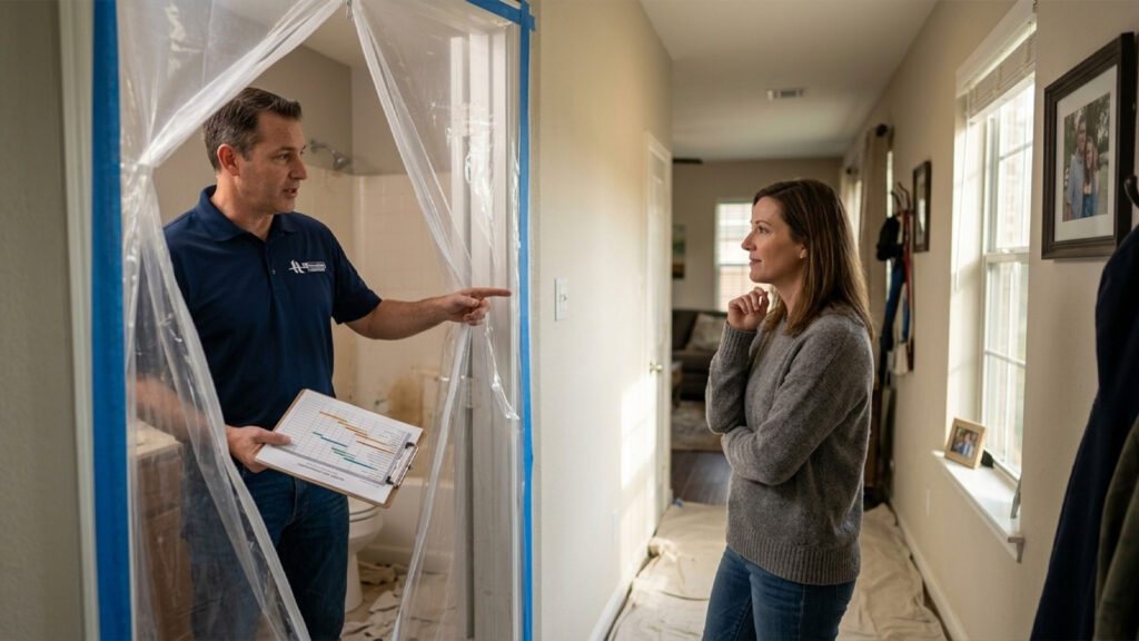 Can you live at home during a bathroom remodel